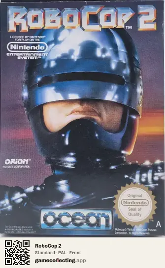RoboCop 2 Nintendo Entertainment System, PAL box front