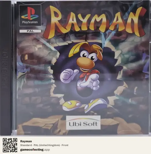 Rayman PlayStation, United Kingdom box front