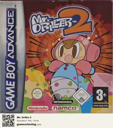 Mr. Driller 2 Game Boy Advance, PAL box front
