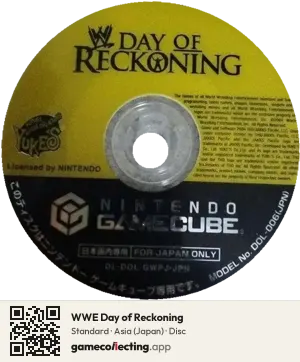 WWE Day of Reckoning Nintendo GameCube, Asia disc