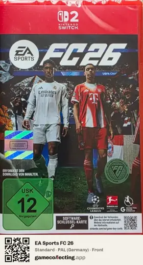 EA Sports FC 26 Nintendo Switch 2, Germany box front