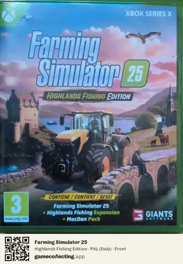Farming Simulator 25 Xbox Series X, Italy box front