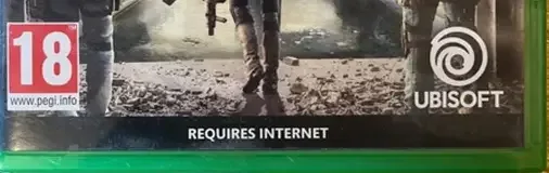 Tom Clancy's The Division 2, the PEGI square on its front