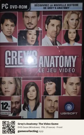 Grey's Anatomy: The Video Game Computer, France box front