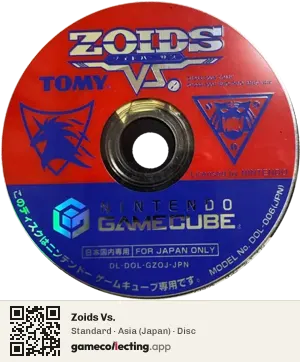 Zoids Vs. Nintendo GameCube, Asia disc