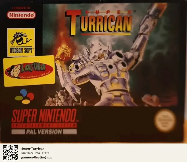Super Turrican Super Nintendo Entertainment System, PAL box front
