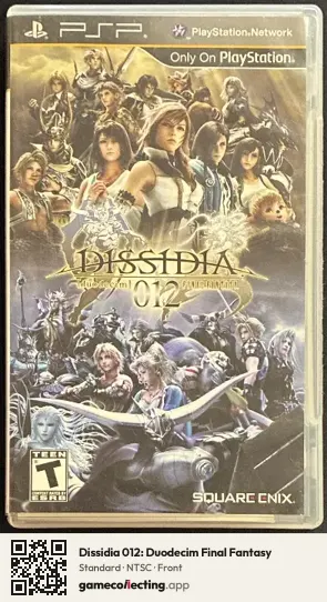 Dissidia 012: Duodecim Final Fantasy PlayStation Portable, NTSC box front