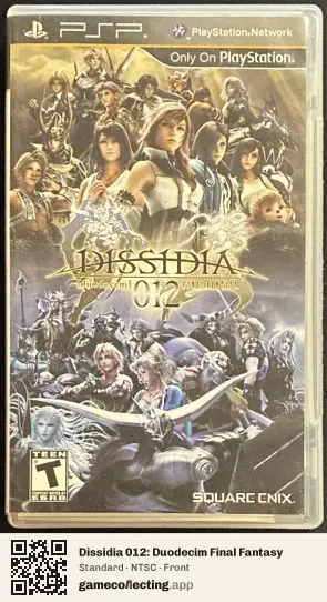 Dissidia 012: Duodecim Final Fantasy PlayStation Portable, NTSC box front