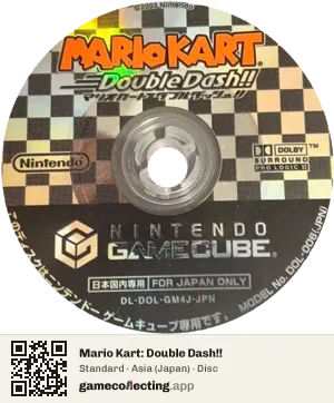 Mario Kart: Double Dash!! Nintendo GameCube, Asia disc