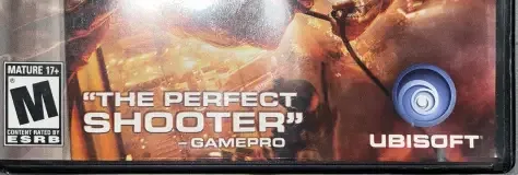 Tom Clancy's Rainbow Six: Vegas 2, the ESRB box on its front