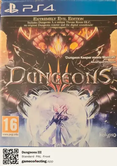 Dungeons III PlayStation 4, PAL box front