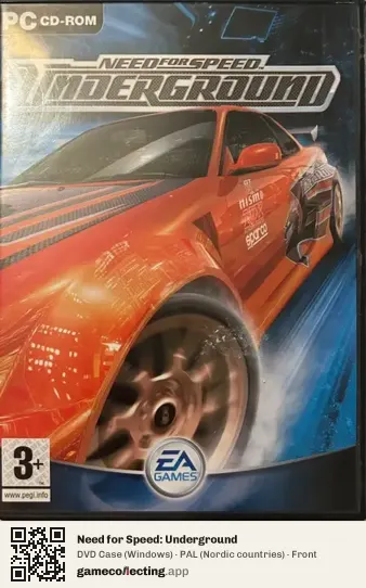 Need for Speed: Underground Computer, Nordic countries box front