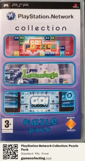 PlayStation Network Collection: Puzzle Pack PlayStation Portable, PAL box front