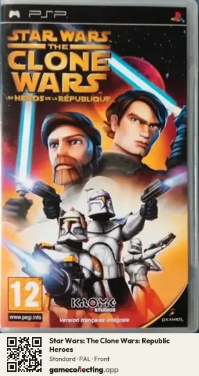 Star Wars: The Clone Wars: Republic Heroes PlayStation Portable, PAL box front