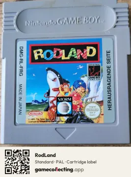 RodLand Game Boy, PAL cartridge label