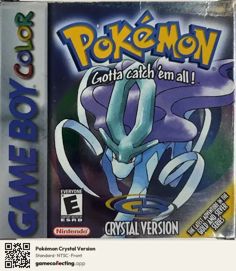 Pokémon Crystal Version Game Boy Color, NTSC box front