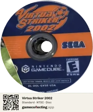Virtua Striker 2002 Nintendo GameCube, NTSC disc