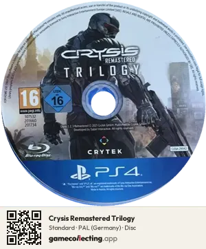 Crysis Remastered Trilogy PlayStation 4, PAL disc