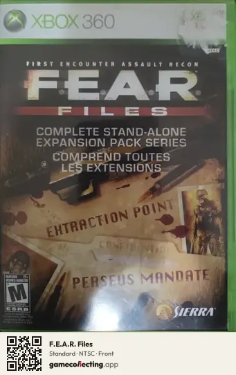 F.E.A.R. Files Xbox 360, NTSC box front