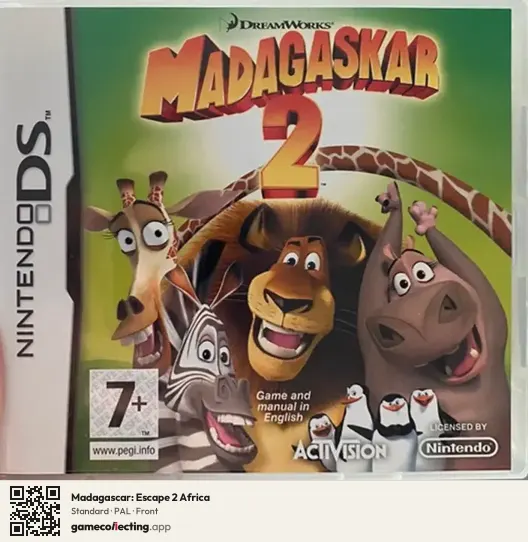 Madagascar: Escape 2 Africa Nintendo DS, PAL box front