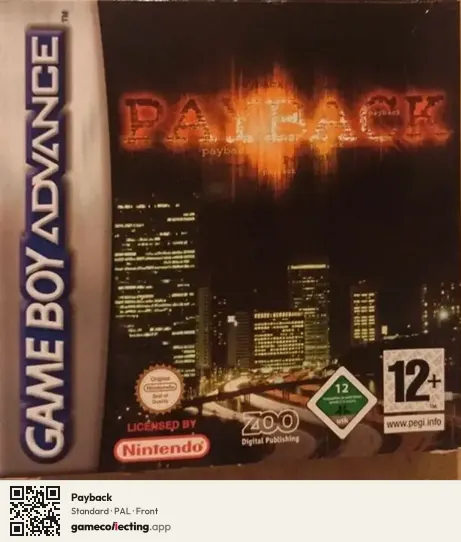 Payback Game Boy Advance, PAL box front