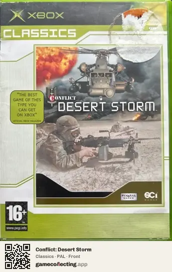 Conflict: Desert Storm Xbox, PAL box front