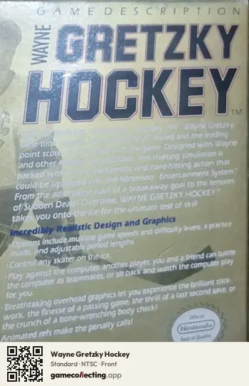 Wayne Gretzky Hockey Nintendo Entertainment System, NTSC box front