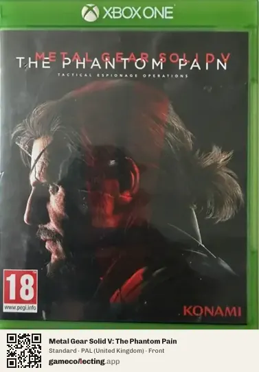 Metal Gear Solid V: The Phantom Pain Xbox One, United Kingdom box front