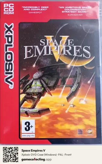Space Empires V Computer, PAL box front