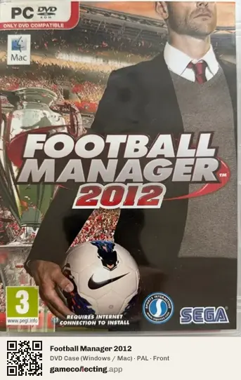 Football Manager 2012 Computer, PAL box front