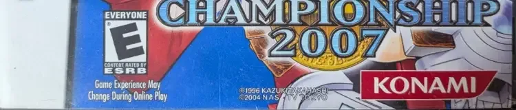 Yu-Gi-Oh! World Championship 2007, the ESRB box on its front