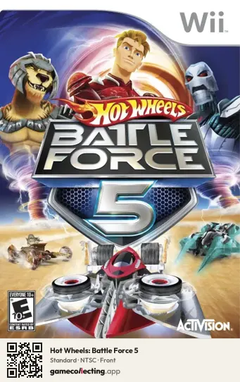 Hot Wheels: Battle Force 5 Nintendo Wii, NTSC box front