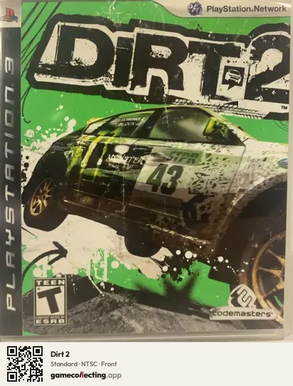Dirt 2 PlayStation 3, NTSC box front