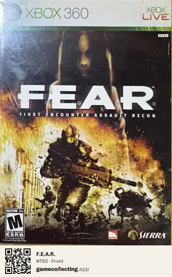 F.E.A.R. Xbox 360, NTSC box front
