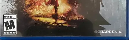 Final Fantasy XVI, the ESRB box on its front