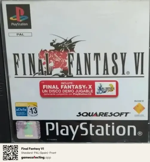 Final Fantasy VI PlayStation, Spain box front