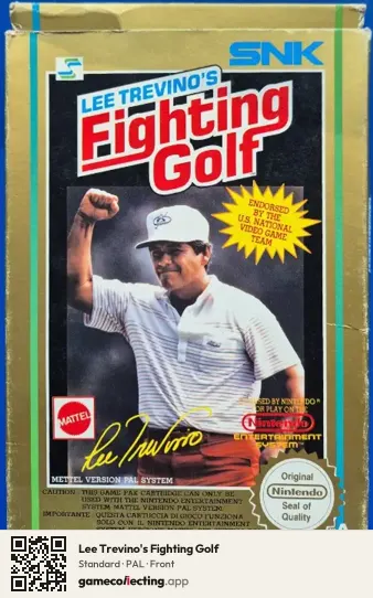 Lee Trevino's Fighting Golf Nintendo Entertainment System, PAL box front