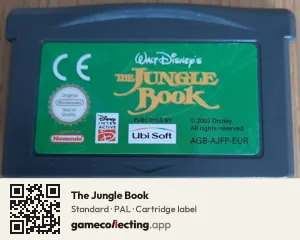The Jungle Book Game Boy Advance, PAL cartridge label