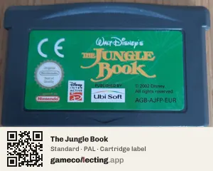 The Jungle Book Game Boy Advance, PAL cartridge label