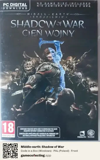 Middle-earth: Shadow of War Computer, Poland box front