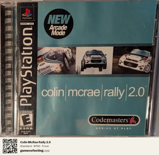 Colin McRae Rally 2.0 PlayStation, NTSC box front