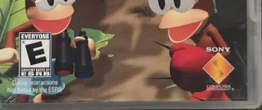 Ape Escape: On the Loose, the ESRB box on its front