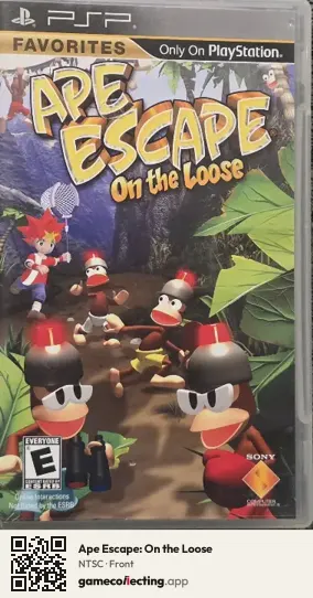 Ape Escape: On the Loose PlayStation Portable, NTSC box front