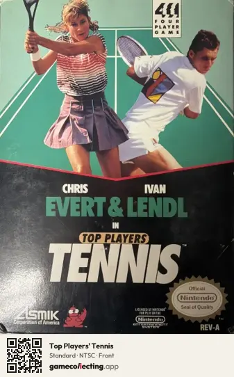 Top Players' Tennis Nintendo Entertainment System, NTSC box front