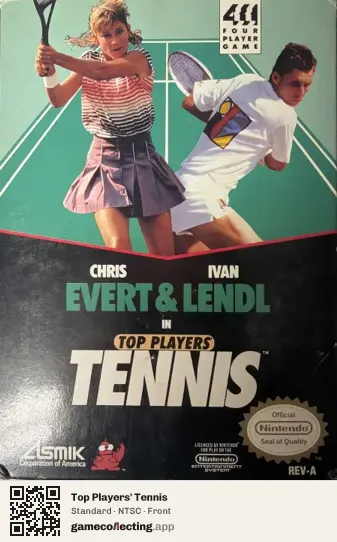 Top Players' Tennis Nintendo Entertainment System, NTSC box front