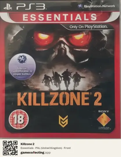 Killzone 2 PlayStation 3, United Kingdom box front