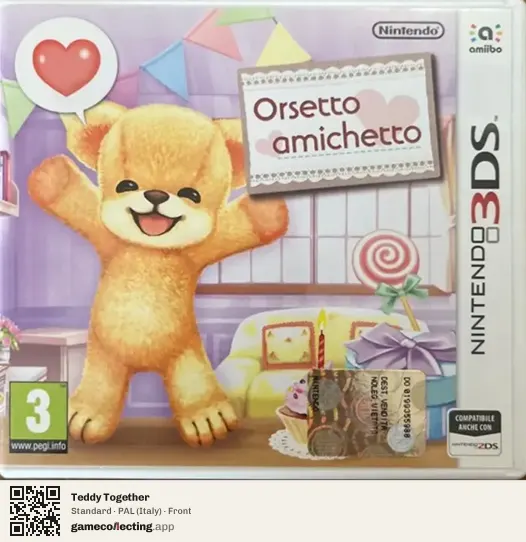 Teddy Together Nintendo 3DS, Italy box front