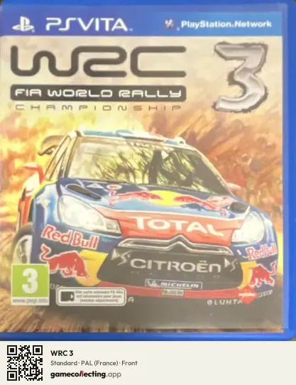 WRC 3 PlayStation Vita, France box front