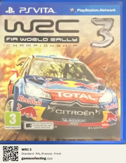 WRC 3 PlayStation Vita, France box front