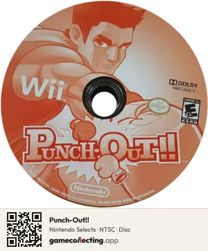 Punch-Out!! Nintendo Wii, NTSC disc
